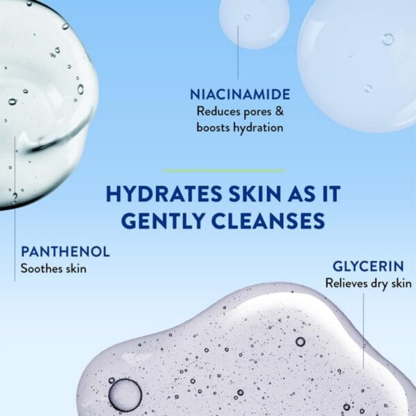 Cetaphil Gentle Hydrating Face Wash Cleanser with Niacinamide & Vitamin B5