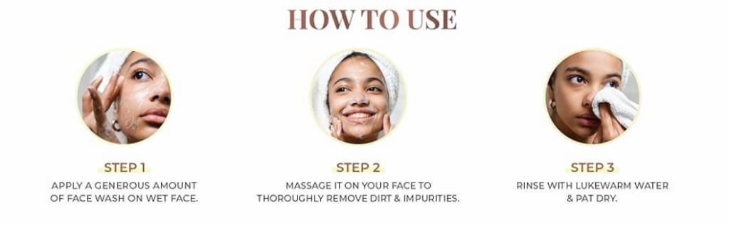 Just Herbs Brightening Toxic Chemical Free Face Wash with Vitamin C