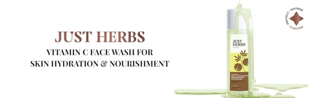 Just Herbs Brightening Toxic Chemical Free Face Wash with Vitamin C