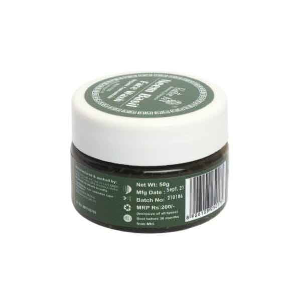 Rustic Art Organic Neem Basil Natural Face Wash Concentrate Natural Face Cleanser for Acne & Oil Control