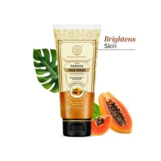 Khadi Natural Papaya Face Wash – Brightens Skin, Fades Dark Spots & Blemishes | SLS & Paraben Free | Suitable for All Skin Types | 100ml