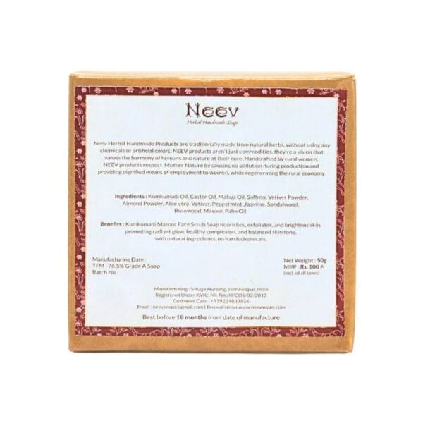 natural and chemicalfree face scub soap