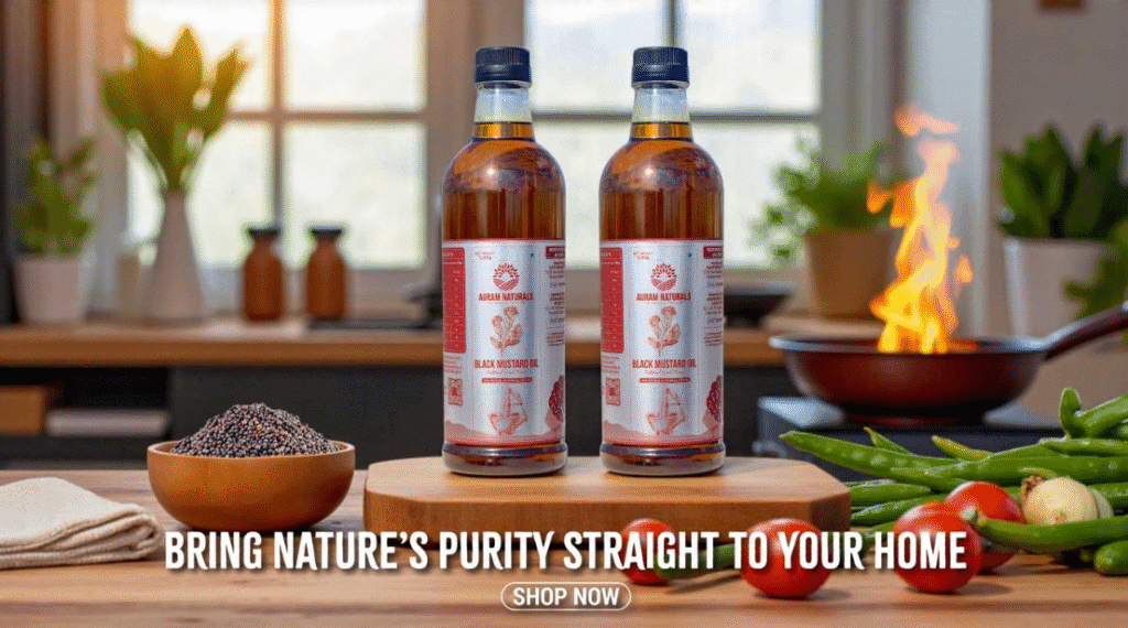 Cold-Pressed Black Mustard Oil – 100% Natural & Pure, 1000ml