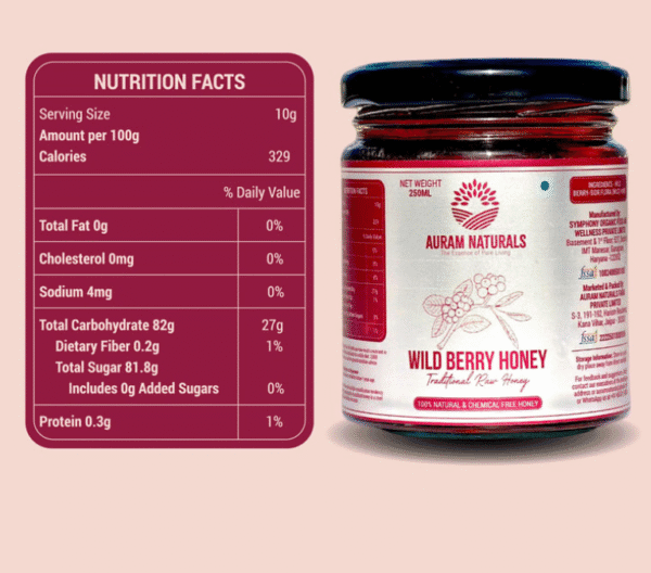 wild wery honey Raw Honey – 100% Pure & Natural, 250g | Chemical-Free & No Added Sugar