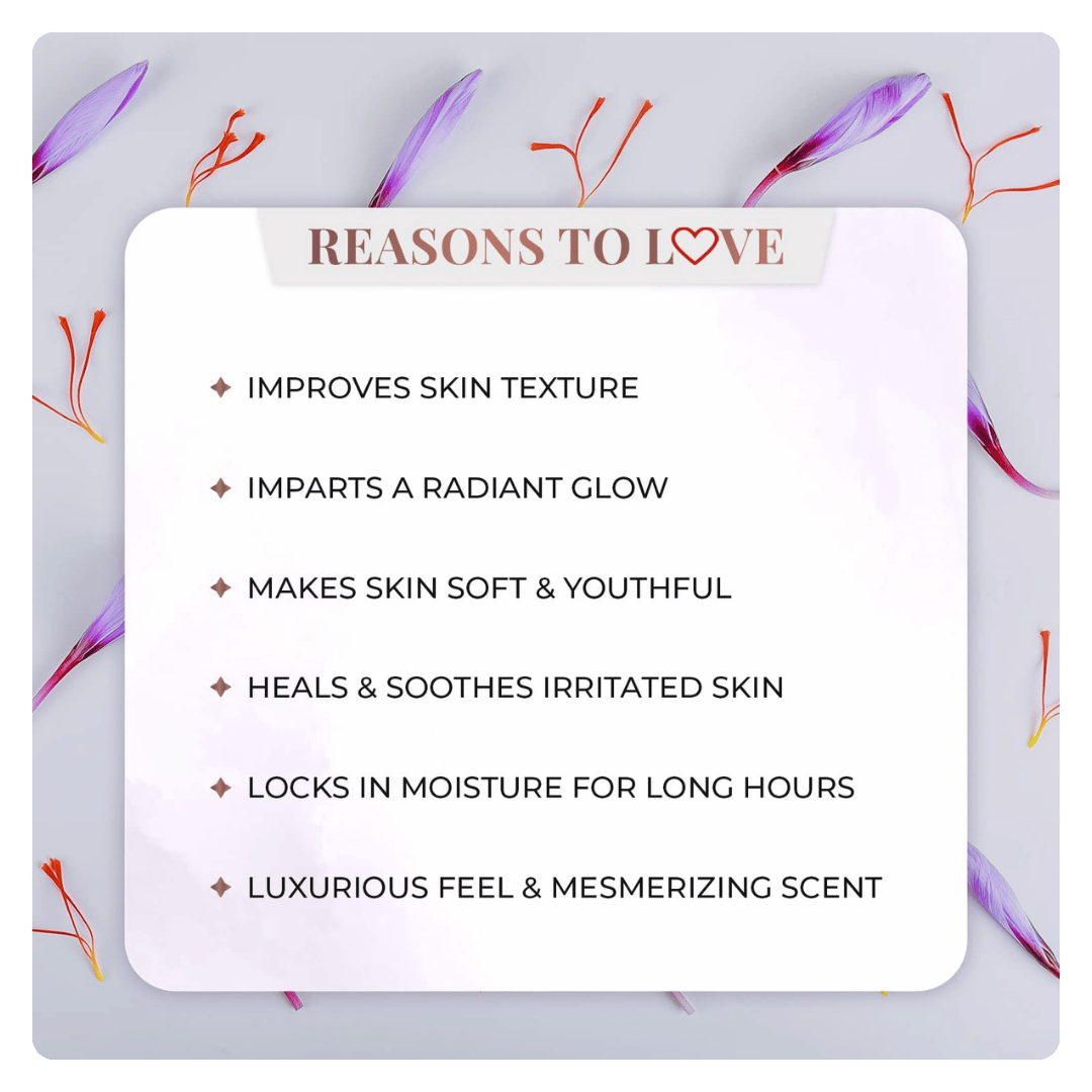 Saffron & Malai Body Milk – Nourishing Hydrating Body Lotion | Moisturiser - Image 3