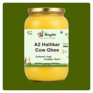 A2 Hallikar Cow Ghee (Bilona Method) Grass-Fed, Chemical-Free 1000 ml