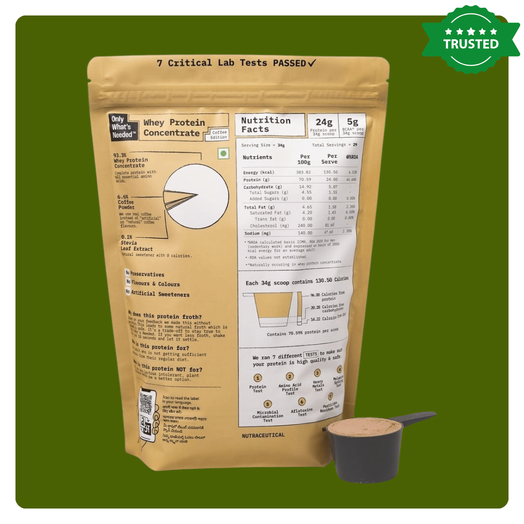 Whey Protein Coffee – 24g Protein, Real Coffee, No Additives (1kg)