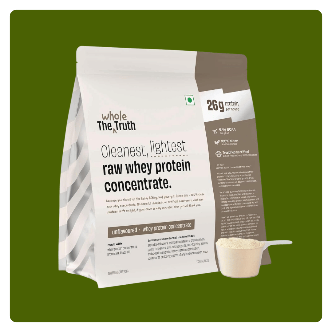 Unflavoured Whey Protein Concentrate Clean Formula with 26g Protein
