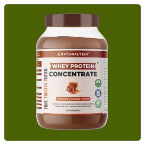Natural Whey Protein Concentrate – Chocolate Caramel 21.6g Protein No Artificial Sweeteners