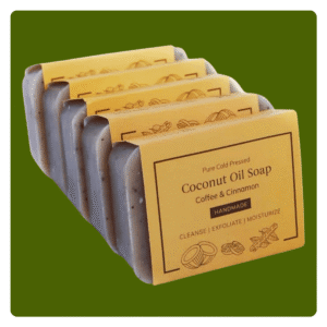 Cold Pressed Coconut Oil Soap Coffee & Cinnamon Vegan Certified by Toxic Free India
