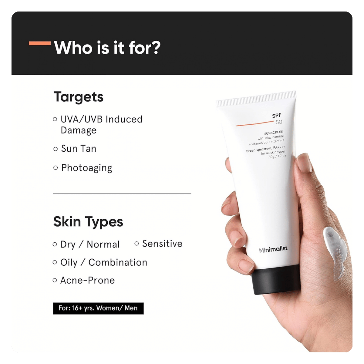 Minimalist Multi-Vitamin SPF 50 Sunscreen | PA++++ - Image 2