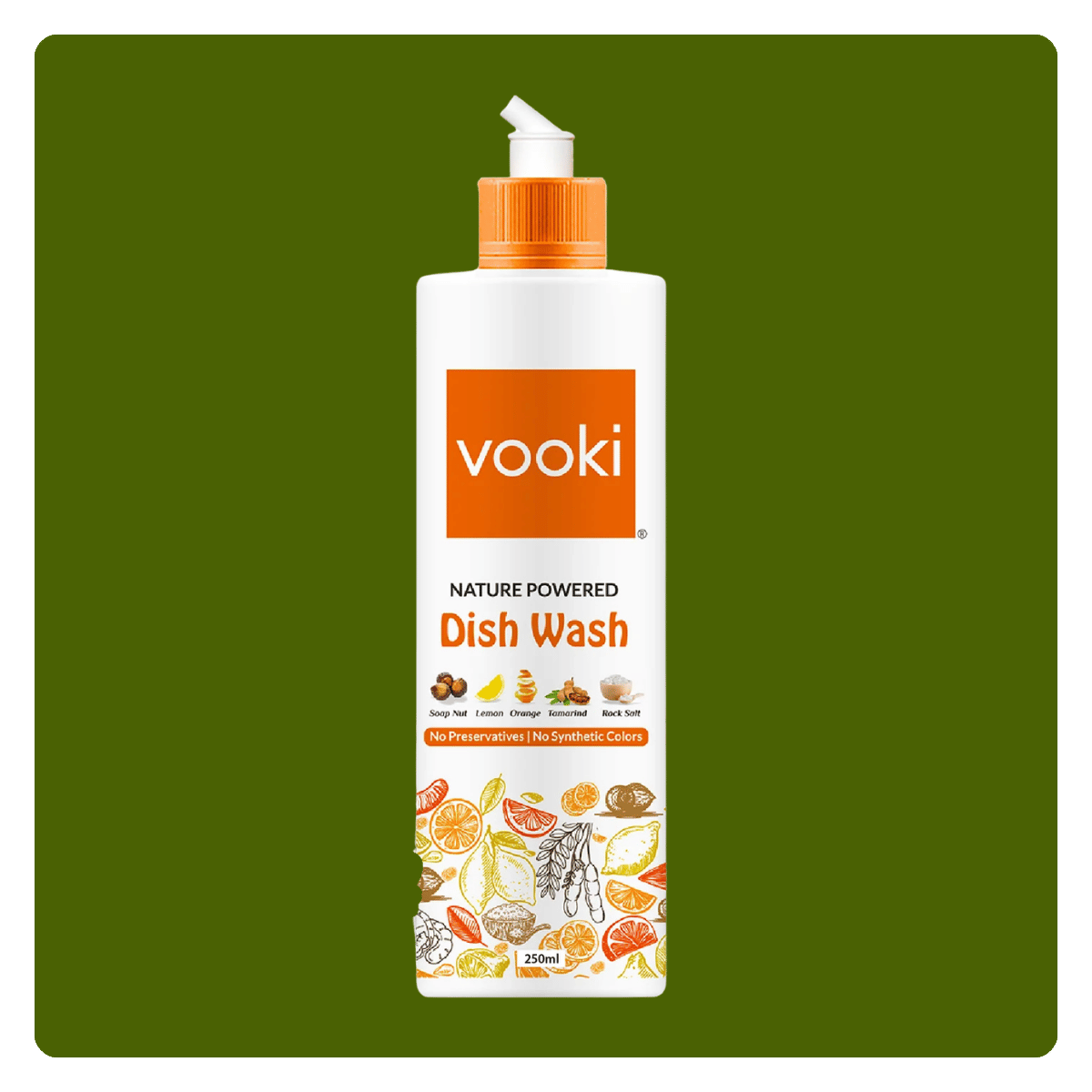 Vooki Nature Powered Dish Wash Liquid Soapnut, Lemon & Tamarind by toxic free india