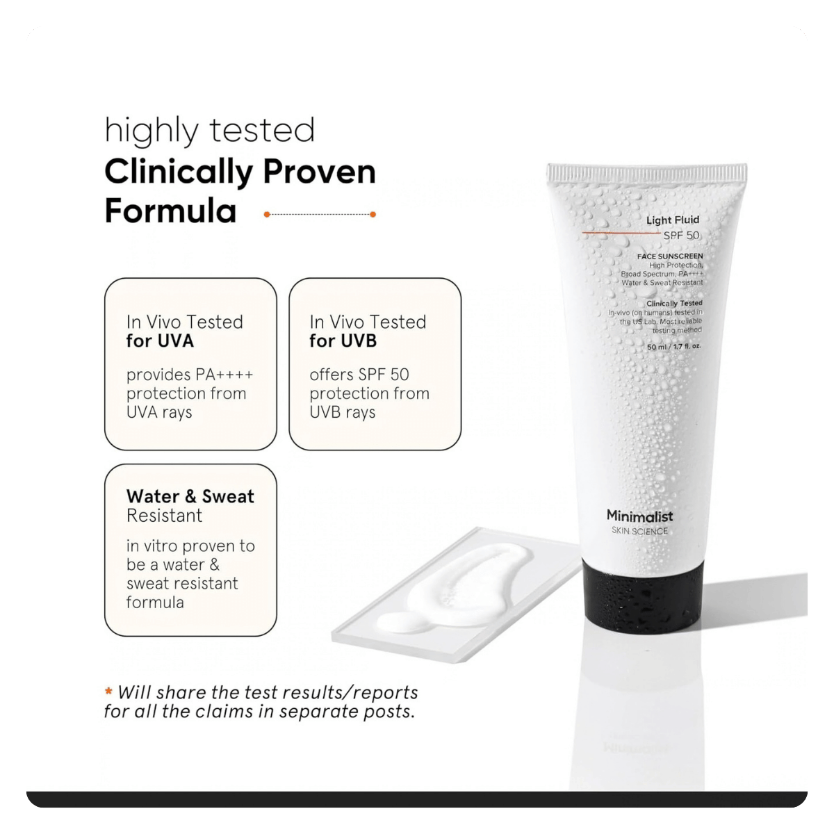 Minimalist Light Fluid SPF 50 Sunscreen | PA++++ | Water & Sweat Resistant - Image 2