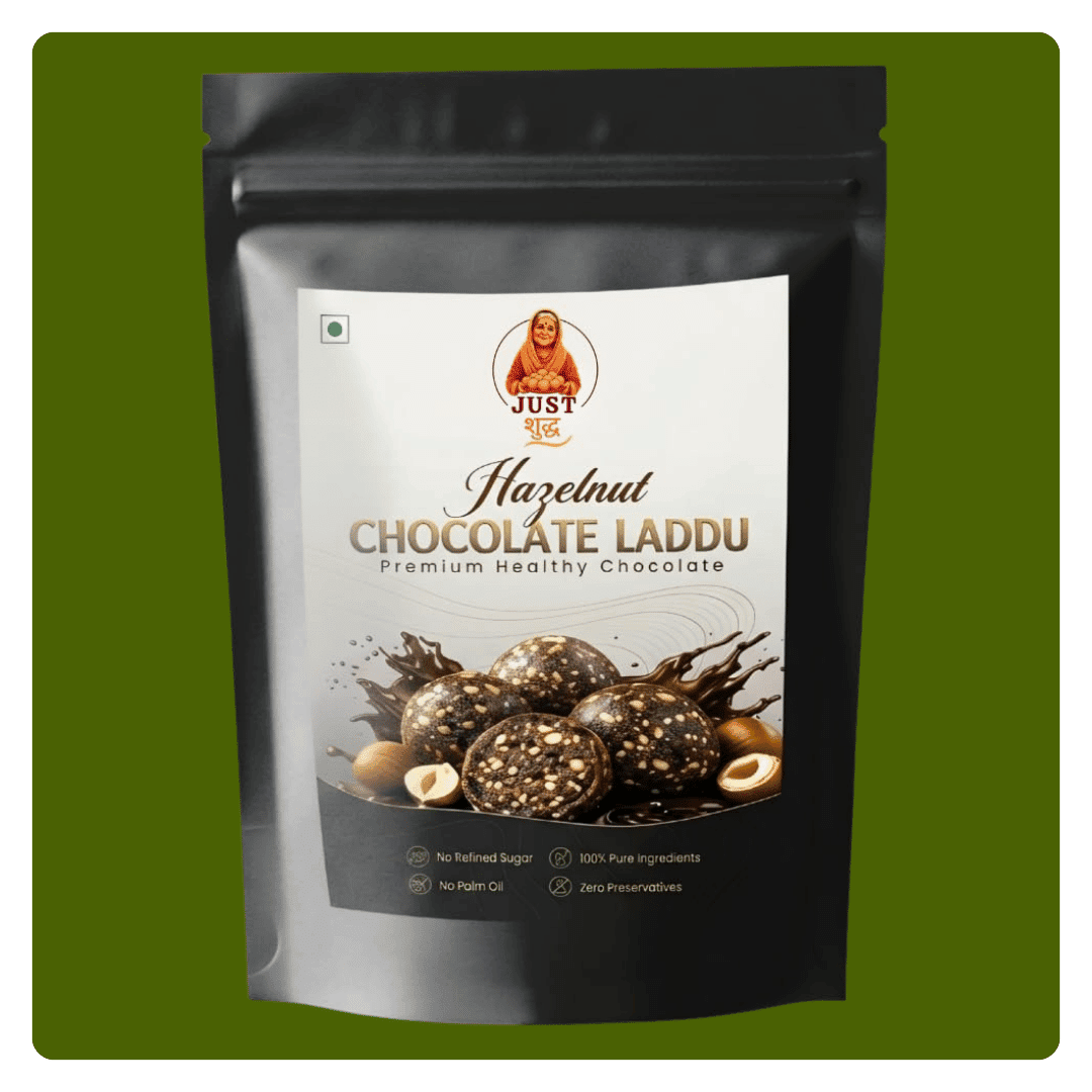 Hazelnut Chocolate Laddus with Dates & Dry Fruits