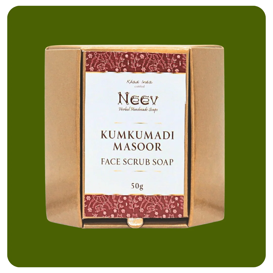 Neev Soaps Kumkumadi Face Scrub Soap | Brightens & Smoothens Skin | For Radiant Glow